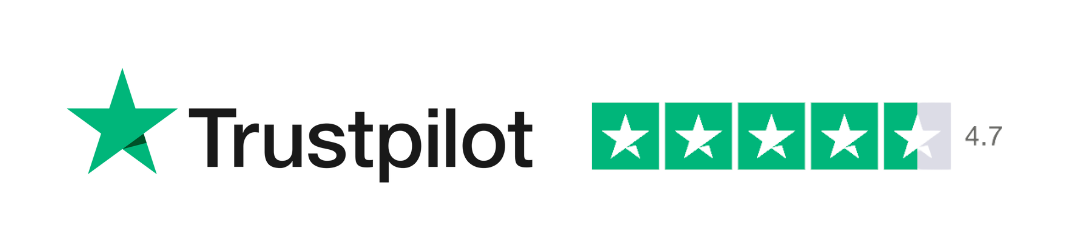 TrustPilotWide 4.7 stars for steves gutters cleaning on trust pilot